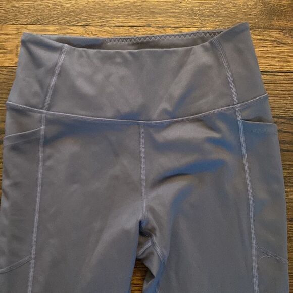 Victoria’s Secret Small Leggings Purple Side Pockets High Waist Elastic Band - Picture 2 of 7